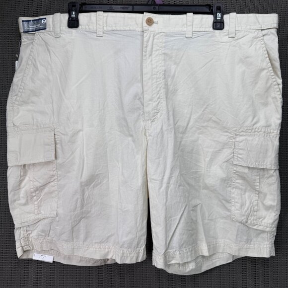 Izod Saltwater Seaport Poplin Men's  Cargo Shorts Relaxed Fit Extender Waist - Picture 1 of 10